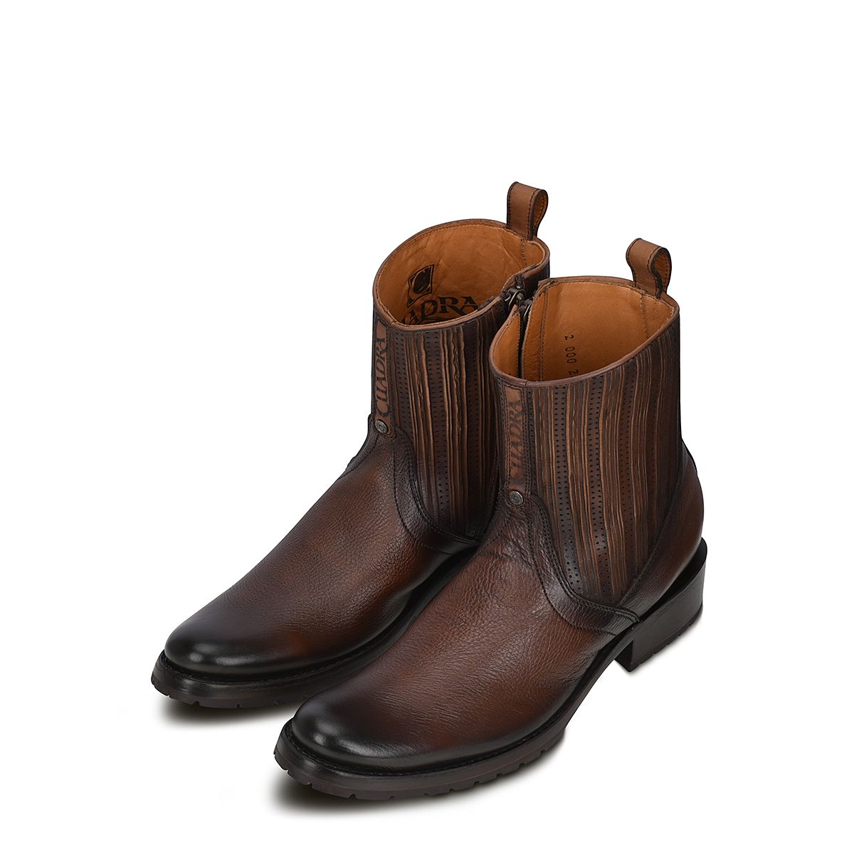 2T2HRS - Cuadra honey casual fashion cowhide leather ankle boots for men-Kuet.us