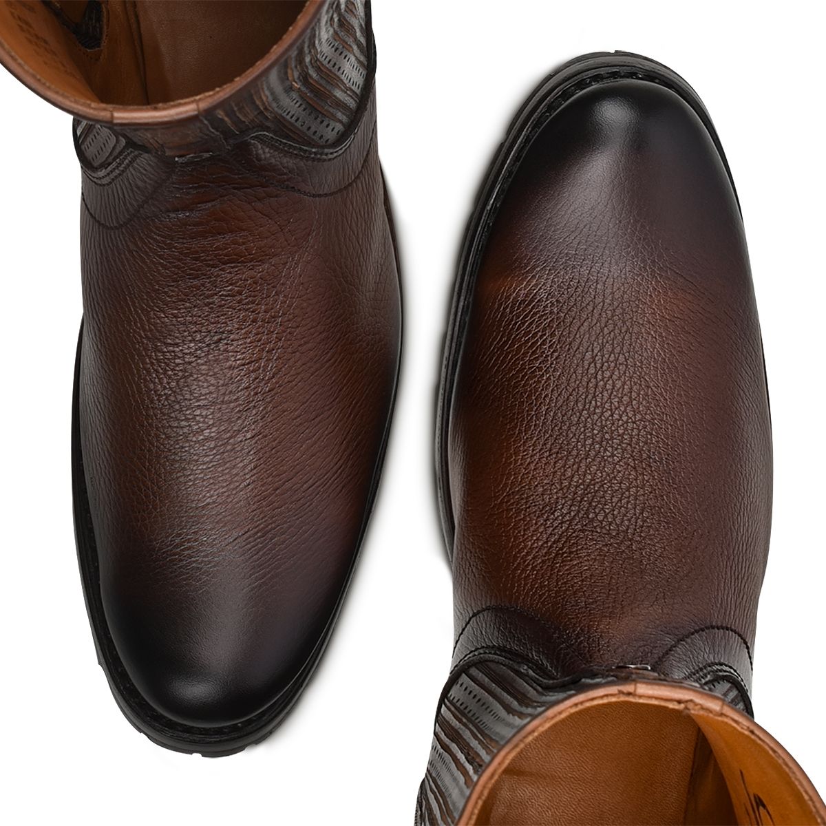 2T2HRS - Cuadra honey casual fashion cowhide leather ankle boots for men-Kuet.us