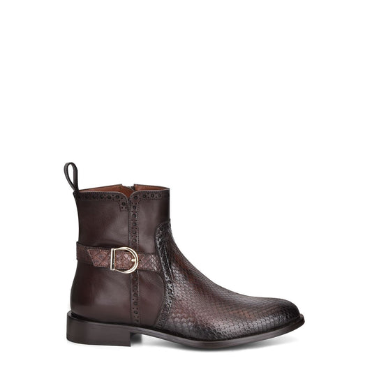 32TPBTS - Franco Cuadra brown casual dress python ankle boots for women-Kuet.us