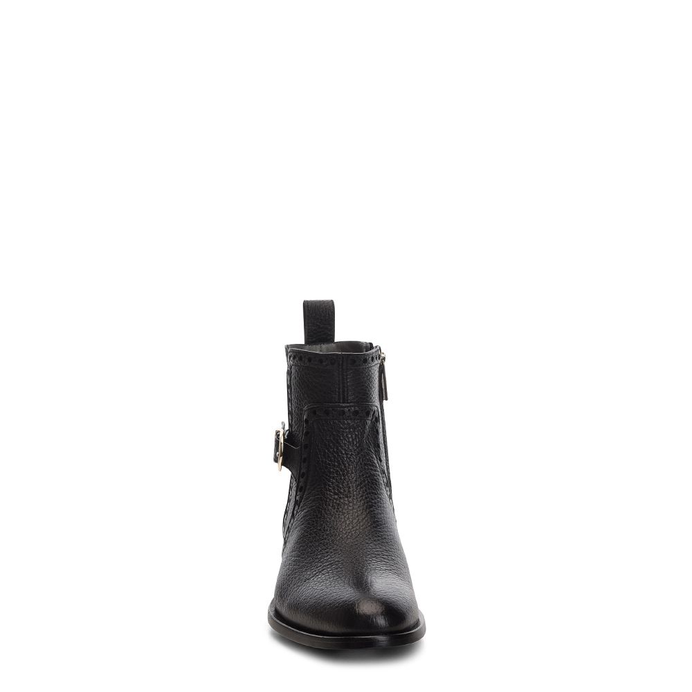 32TVNVN - Cuadra black casual dress deer leather ankle boots for women-Kuet.us