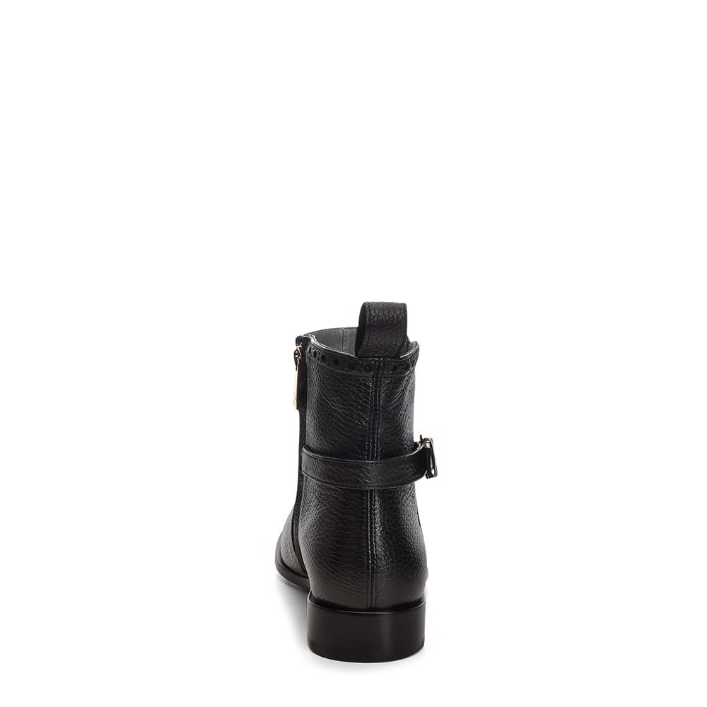 32TVNVN - Cuadra black casual dress deer leather ankle boots for women-Kuet.us