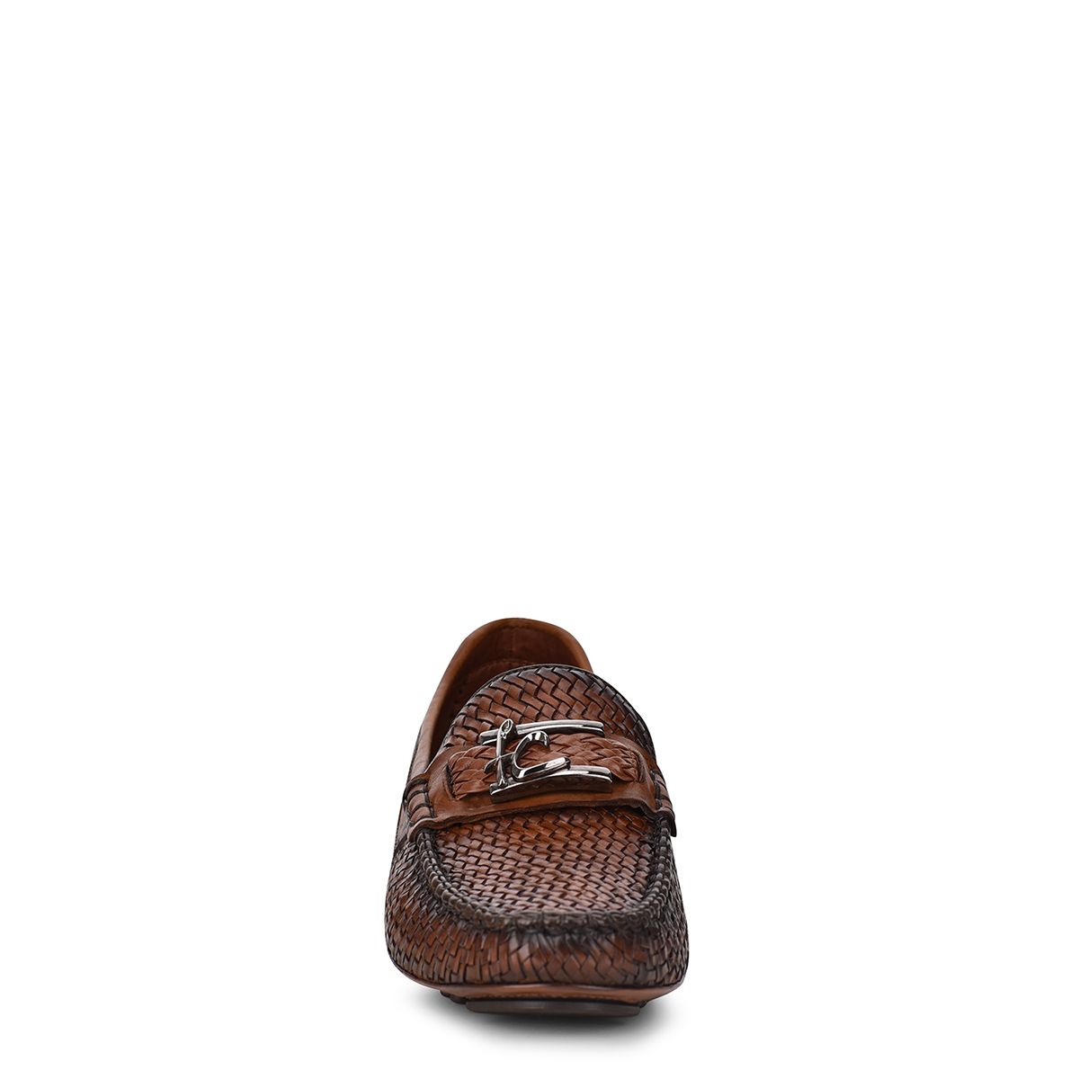 37VTETV - Cuadra almond casual fashion woven leather driver for men-Kuet.us