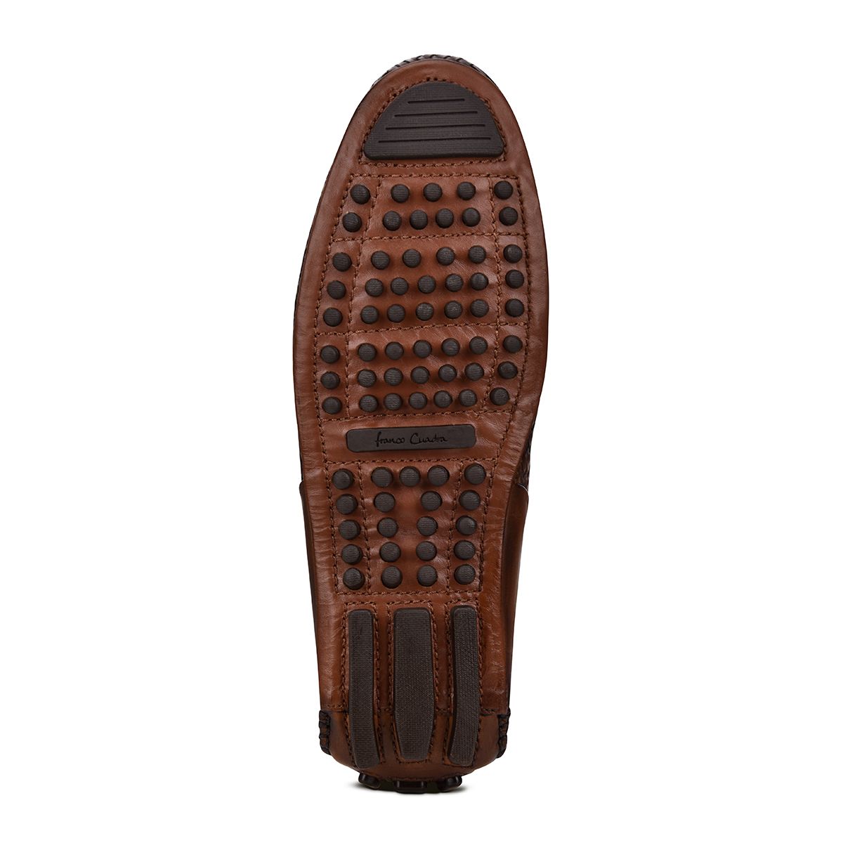 37VTETV - Cuadra almond casual fashion woven leather driver for men-Kuet.us