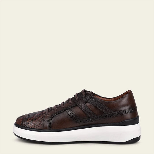 3Y0PBTS - Cuadra Chocolate Casual Fashion Python Sneakers for Men