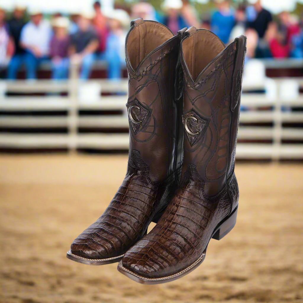 3Z2LFY - Cuadra Honey Cowboy Rodeo Caiman Leather Boots for Men