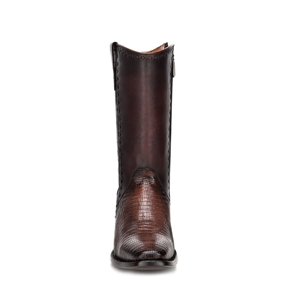 3C12LT- Cuadra brown casual fashion cowboy lizard mid boots for men-Kuet.us
