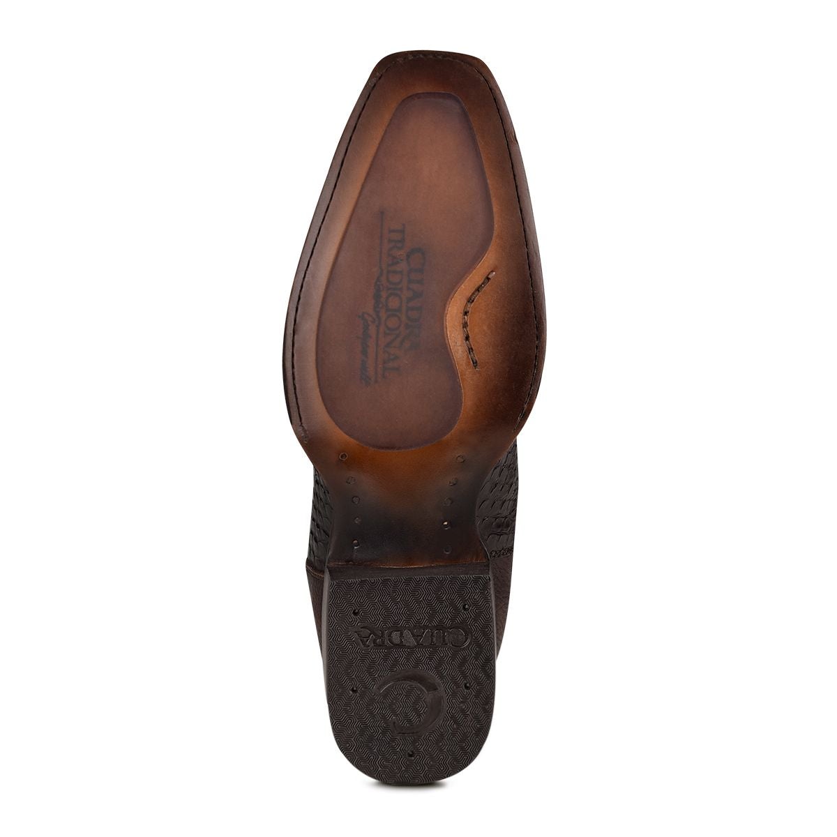 3C21PH - Cuadra brown casual cowboy python skin zip ankle boots for men-Kuet.us