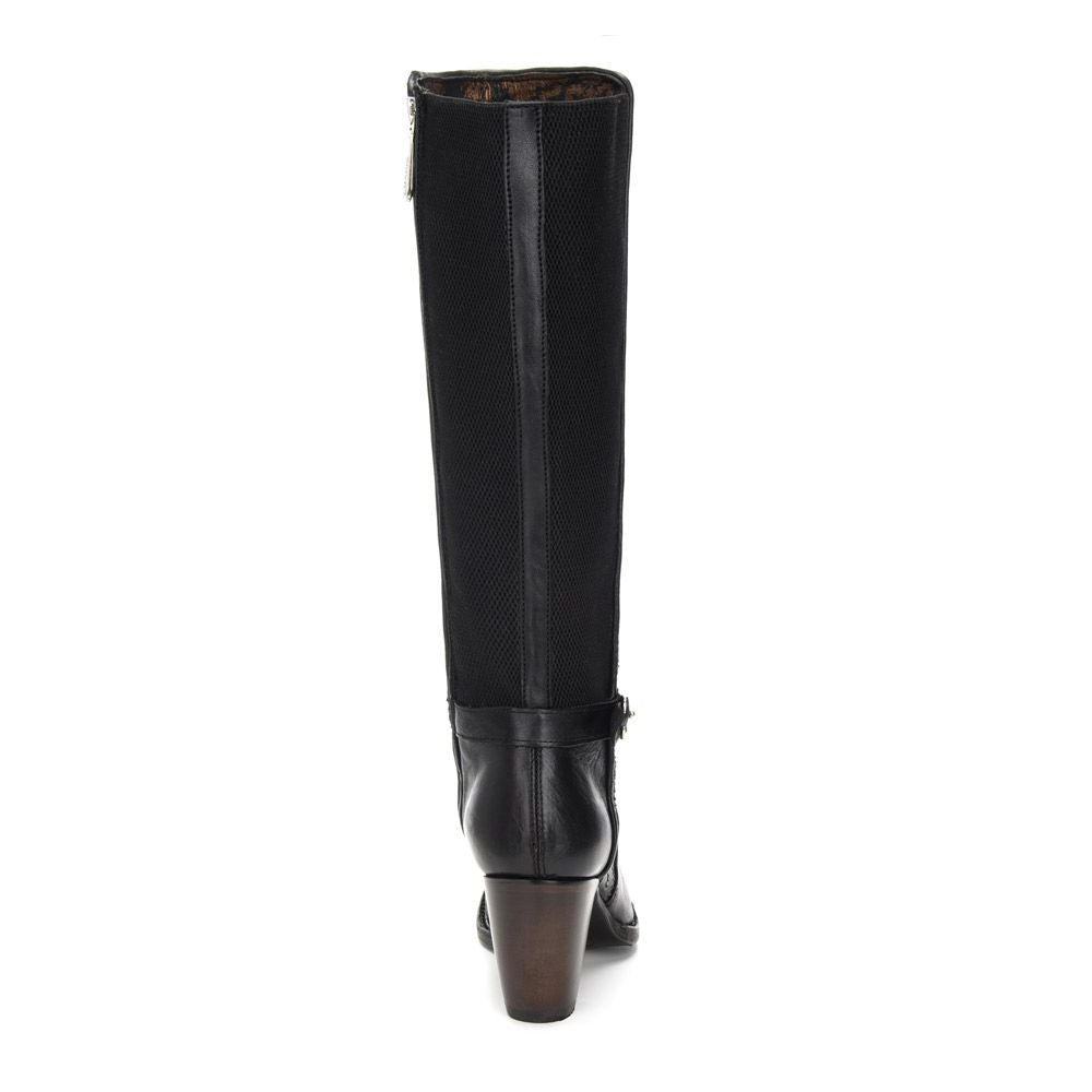 3F14VL - Cuadra black Paris Texas fashion leather strapped boots for women-Kuet.us
