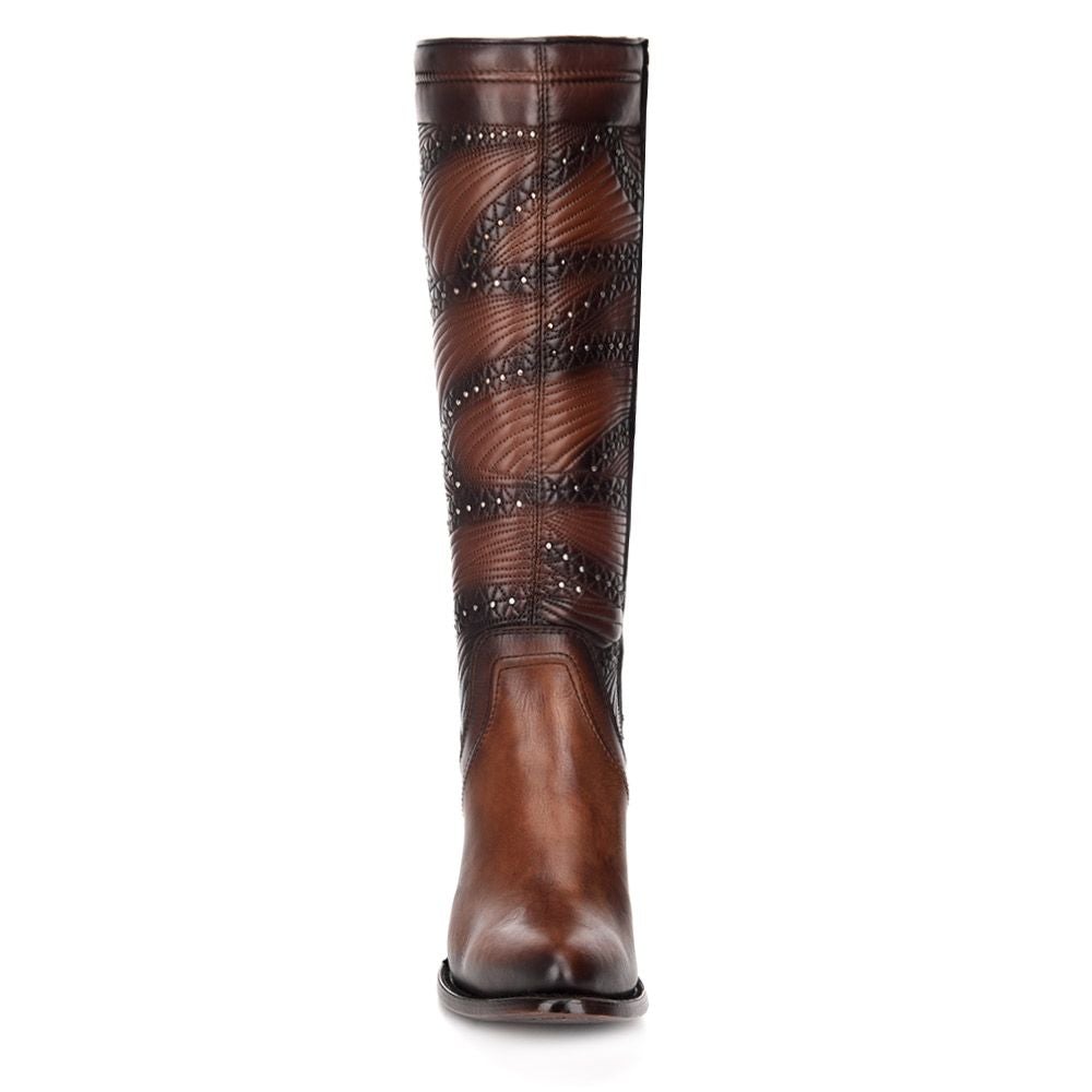 3F23RS - Cuadra honey fashion Paris Texas leather quilted boots for women-Kuet.us