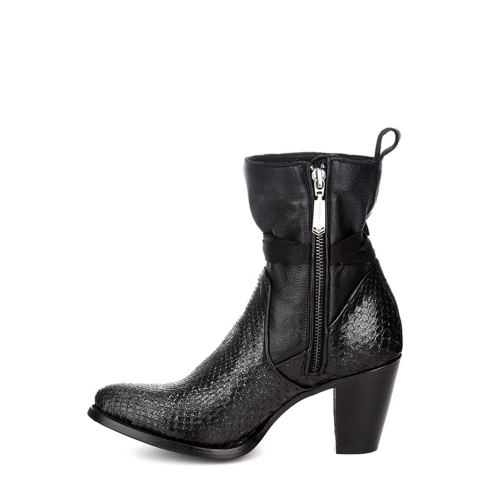 3F25PM - Cuadra black Paris Texas western python ankle boots for women-Kuet.us
