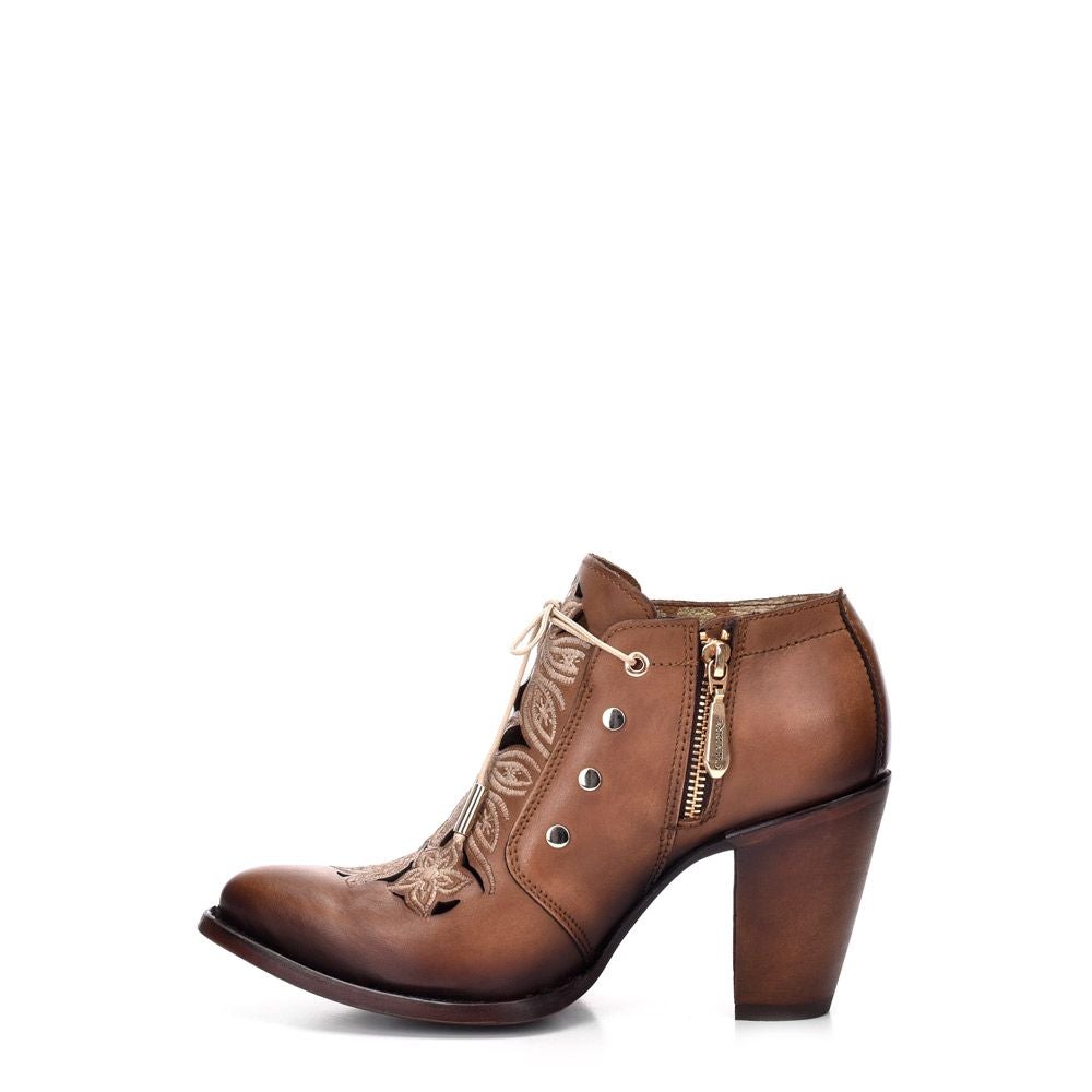 3F27RS - Cuadra maple western embroidered leather ankle boots for women-Kuet.us