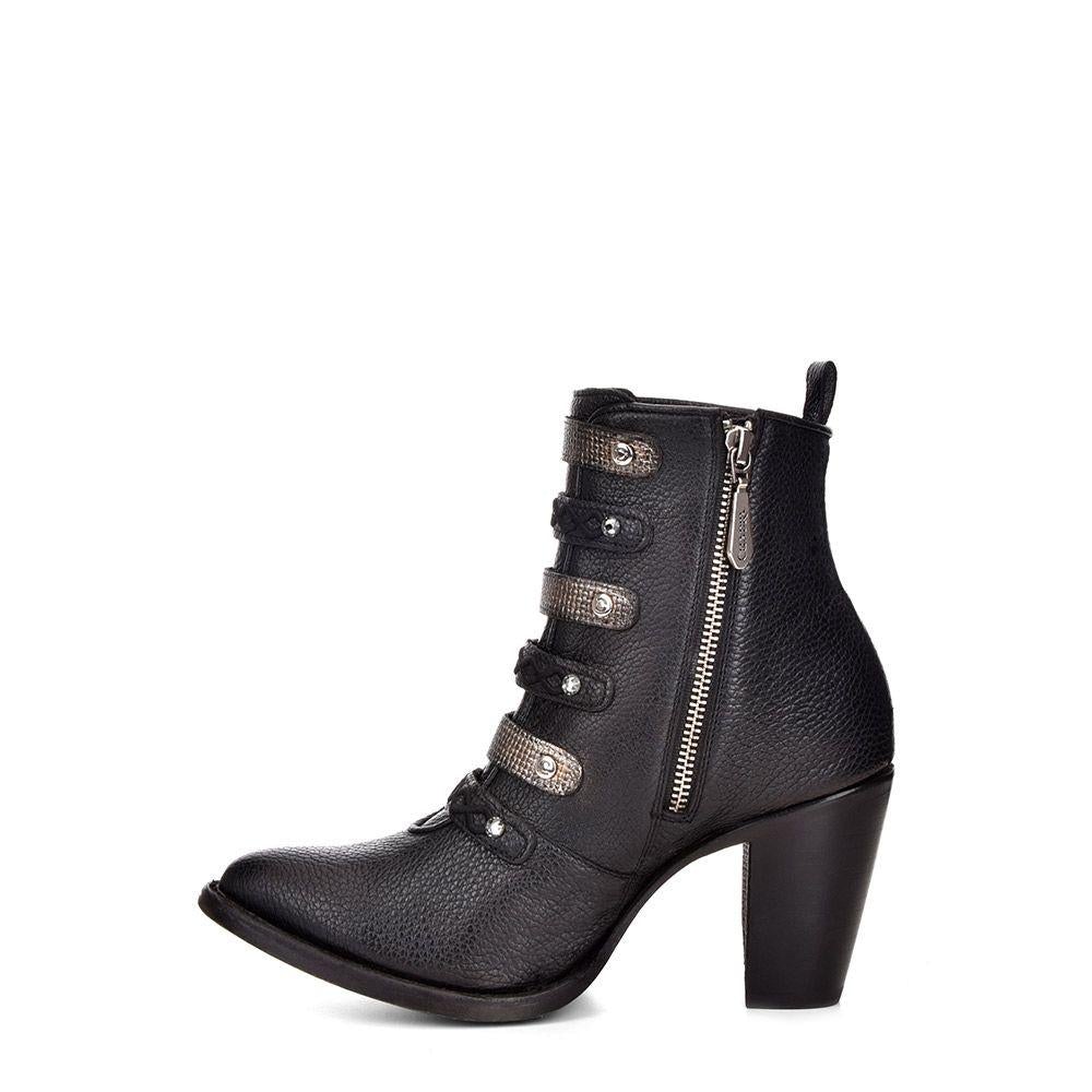 3F38RS - Cuadra black fashion Paris Texas leather ankle boots for women-Kuet.us