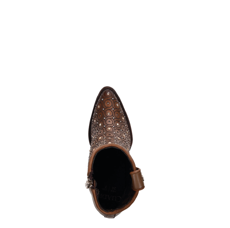 3F65RS - Cuadra maple western cowgirl leather studded ankle boots for women-Kuet.us