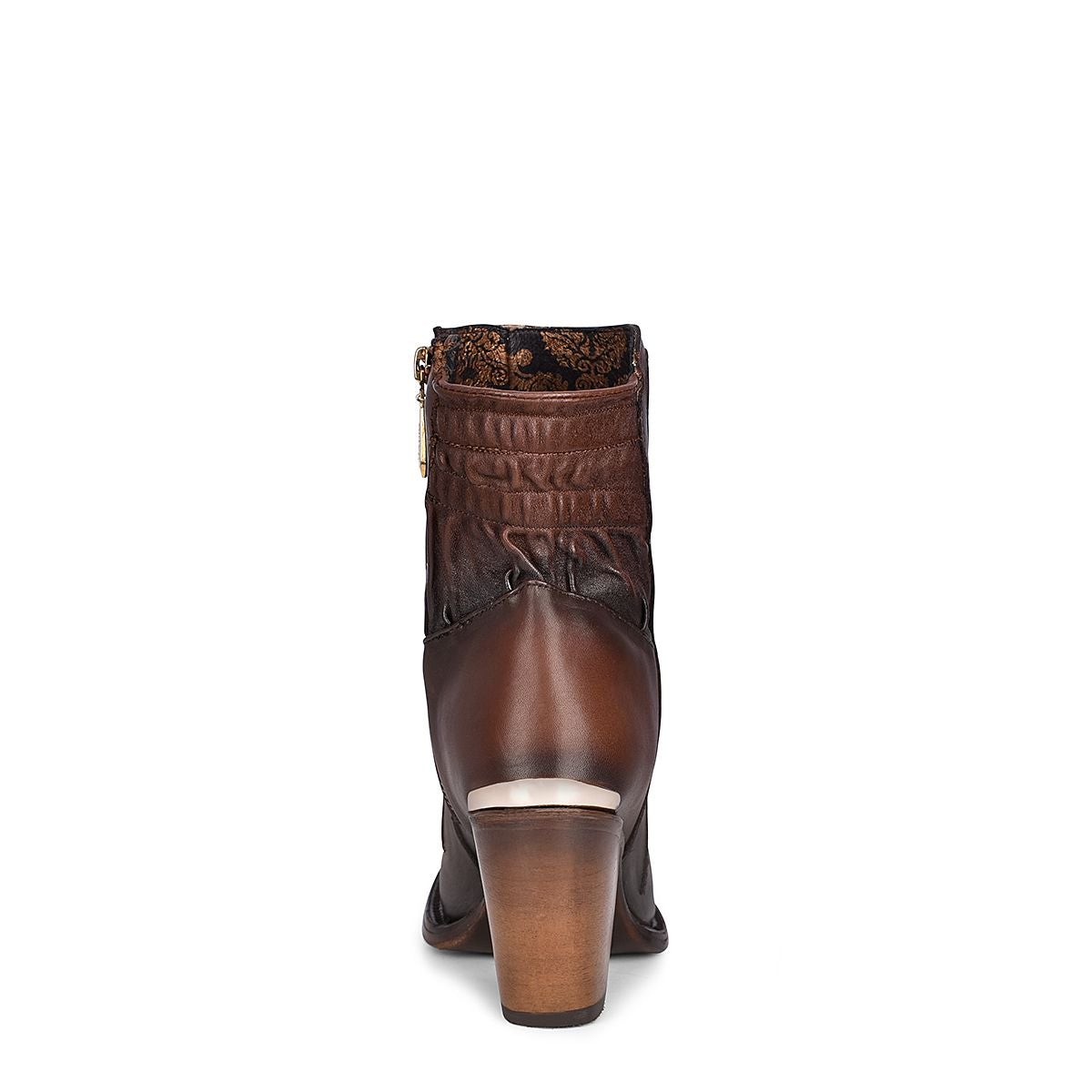 3F89RS - Cuadra brown western cowgirl cowhide leather ankle boots for women-Kuet.us