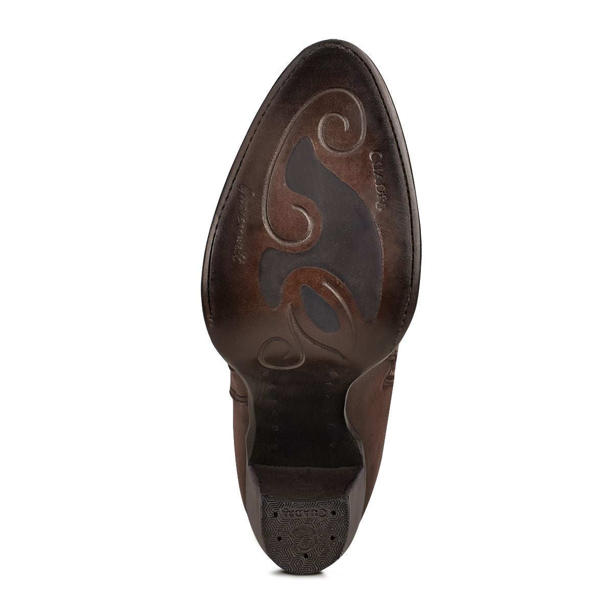 3F89RS - Cuadra brown western cowgirl cowhide leather ankle boots for women-Kuet.us