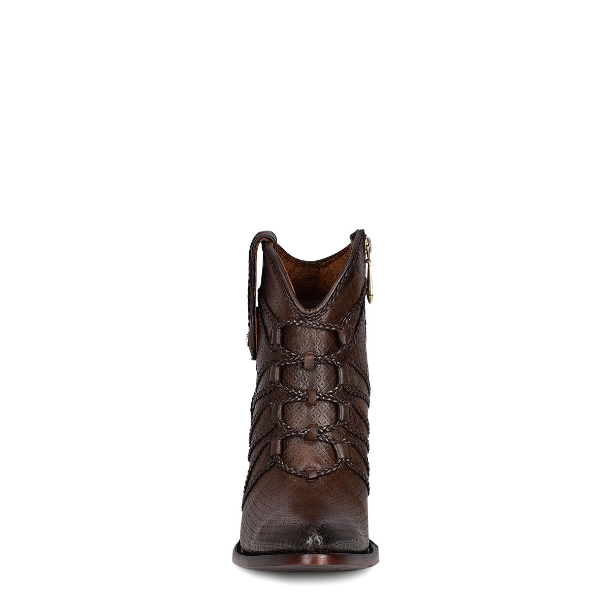3F90RS - Cuadra mocha fashion cowboy leather ankle boots for women-Kuet.us