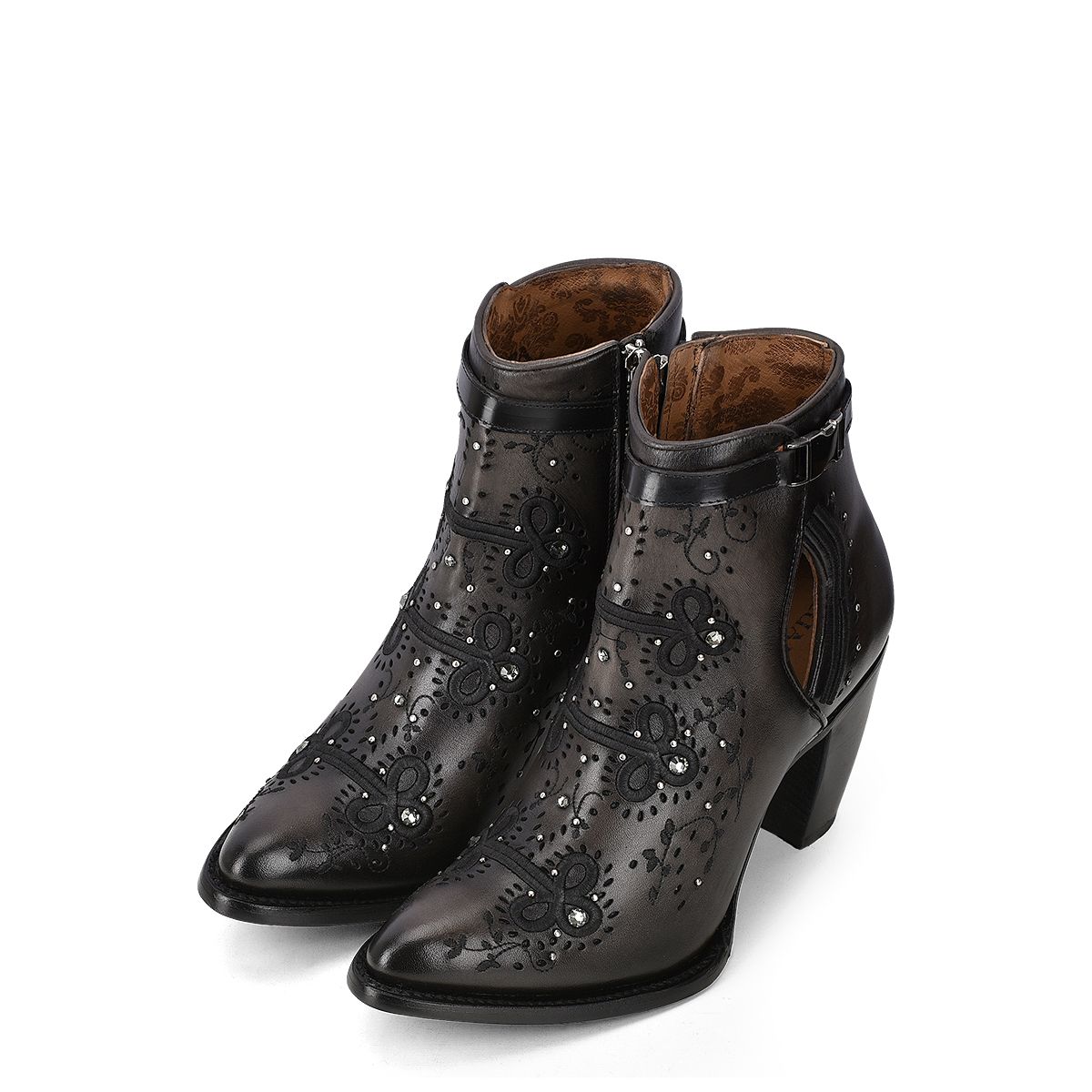 3F92RS - Cuadra oxford fashion cowboy leather ankle boots for women-Kuet.us