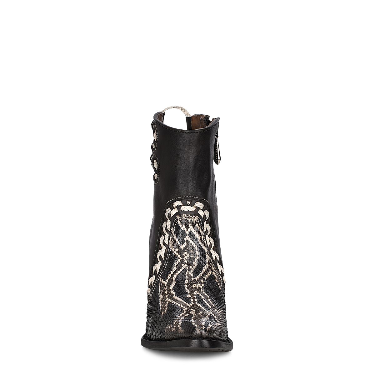 3F93PH - Cuadra black fashion phyton leather ankle boots for women.-Kuet.us