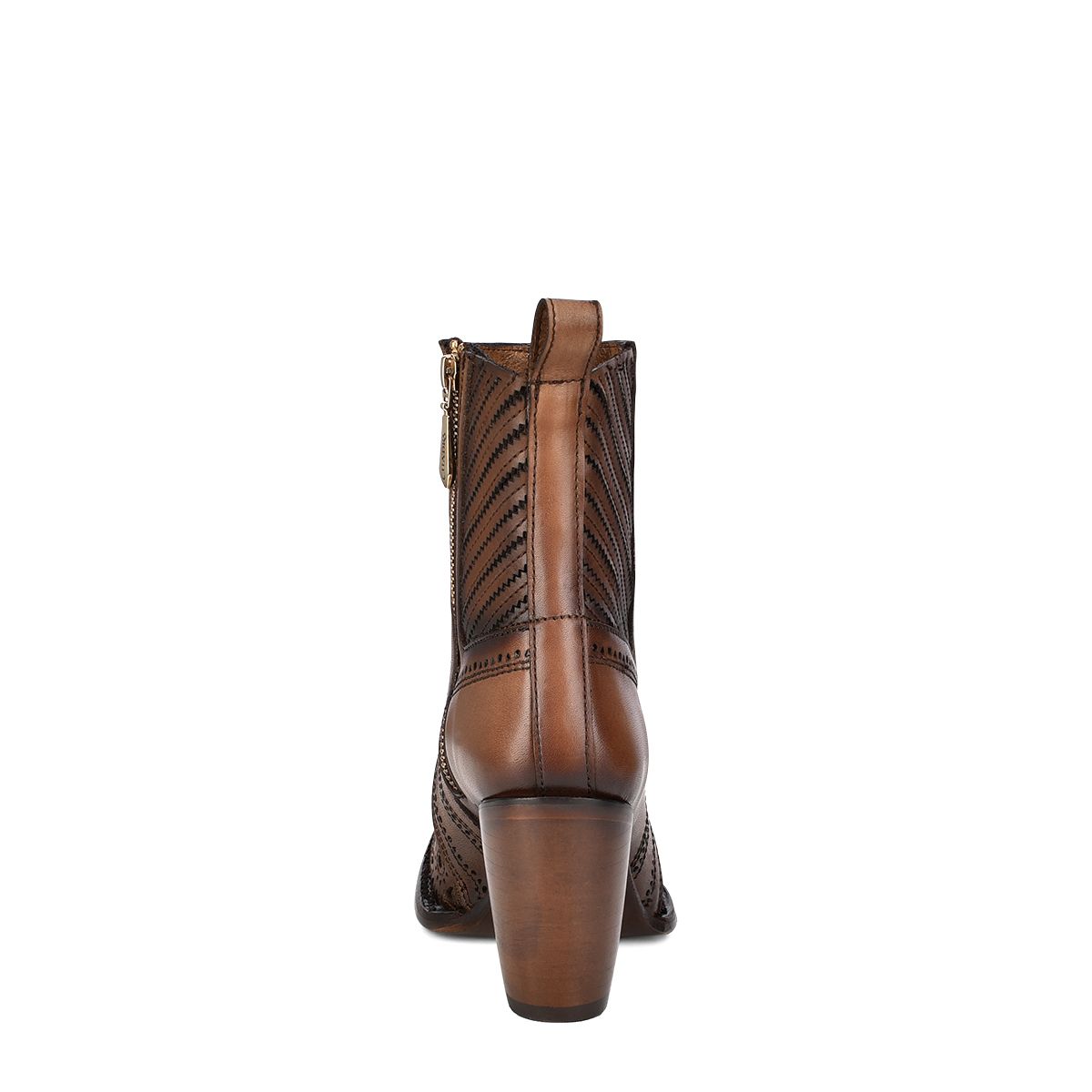3F94RS - Cuadra brown western cowboy cowhide leather ankle boots for women-Kuet.us