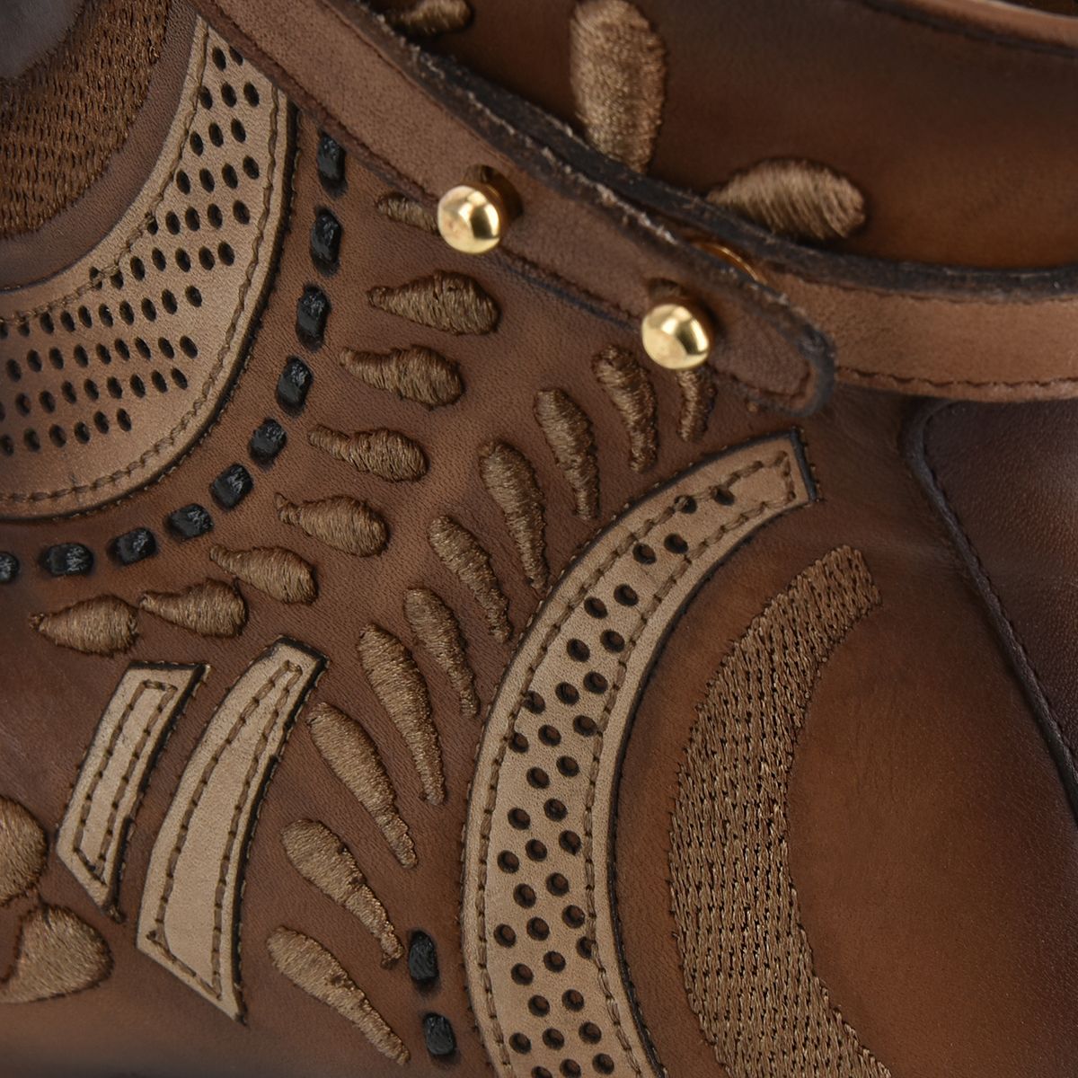 3F95RS - Cuadra brown western cowgirl cowhide leather ankle boots for women-Kuet.us