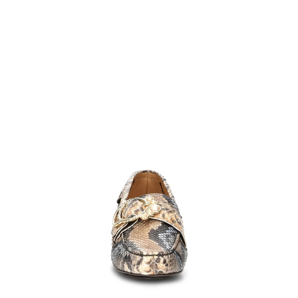 3J4PBPB - Cuadra natural casual fashion python moccasin shoes for women-Kuet.us