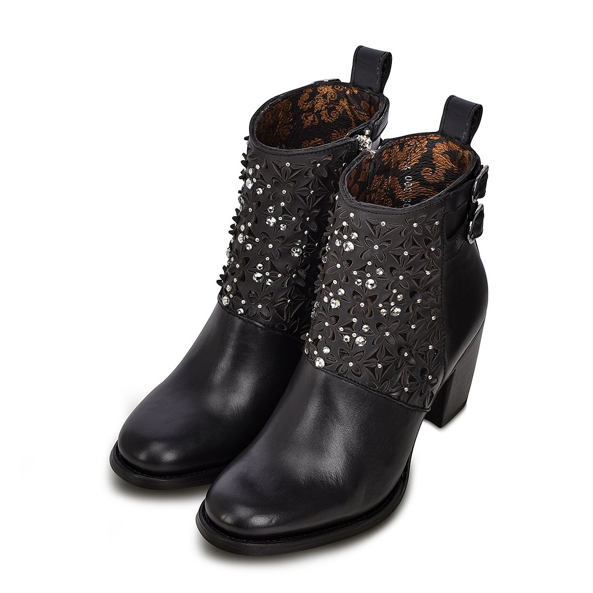 3W02RS - Cuadra black Paris Texas western leather ankle boots for women-Kuet.us
