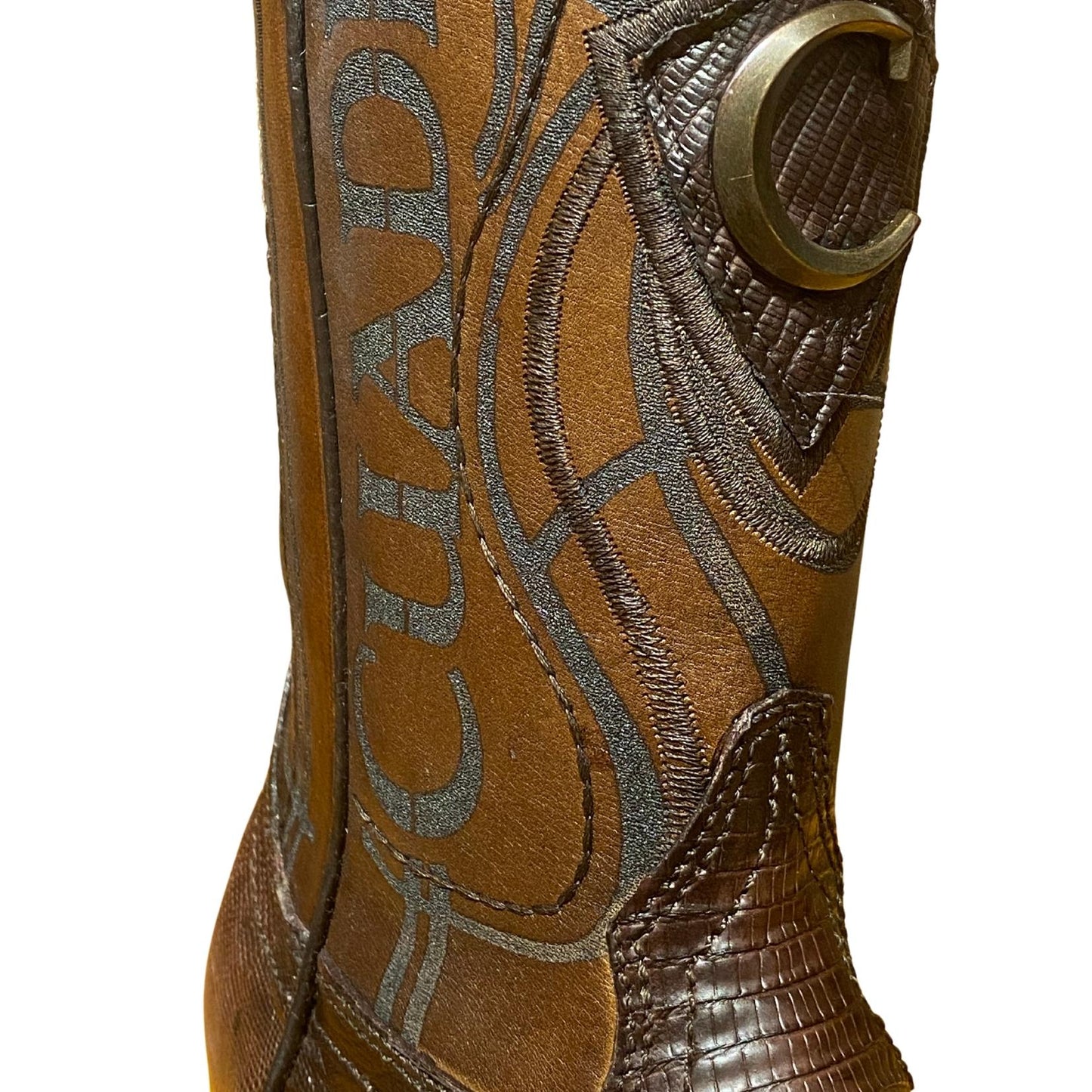 3Z1OLT - Cuadra brown dress cowboy rodeo lizard leather boots for men-Kuet.us
