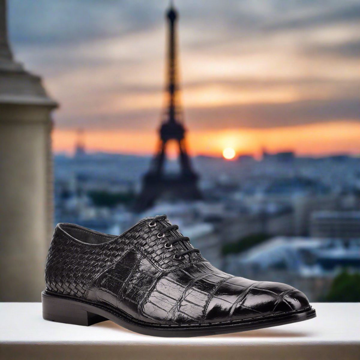 ALIGÁTOR - Cuadra zapatos GRIS OBSCURO NEGRO de de vestir de fashion para hombre