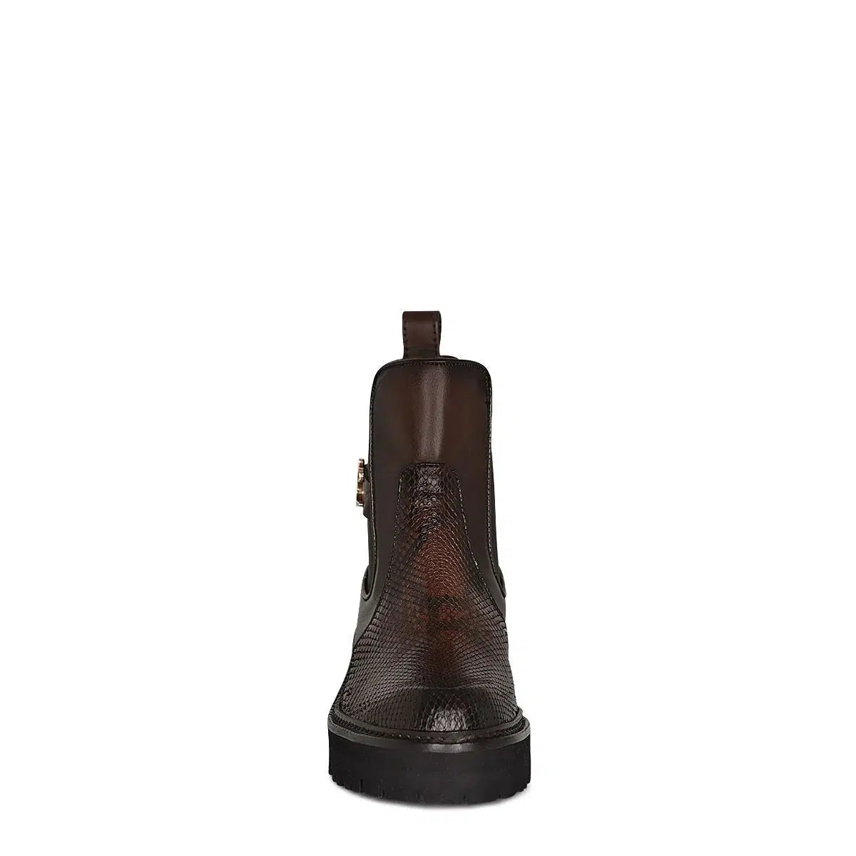 47WPBTS - Franco Cuadra brown casual fashion python skin combat boots for women-Kuet.us