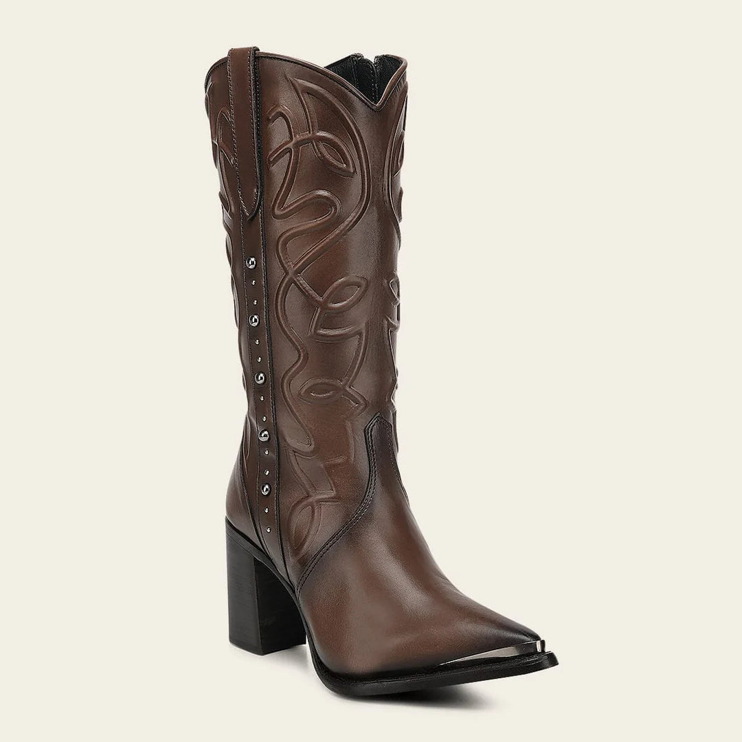 4I19BE - Cuadra honey western cowgirl leather boots for women