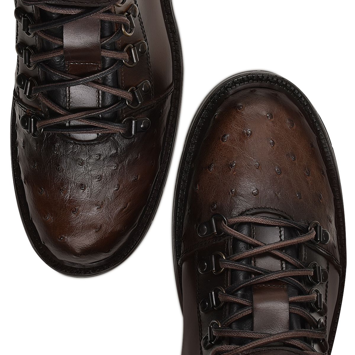 4J08A3 - Cuadra brown casual fashion ostrich ankle boots for men-Kuet.us