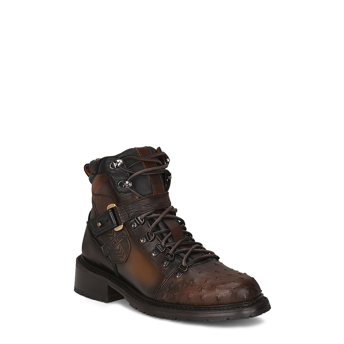 Cuadra brown casual fashion ostrich ankle boots for men  display picture 1