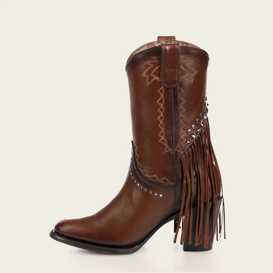 4V11RS - Cuadra Honey Western Cowgirl Leather Boots for Women