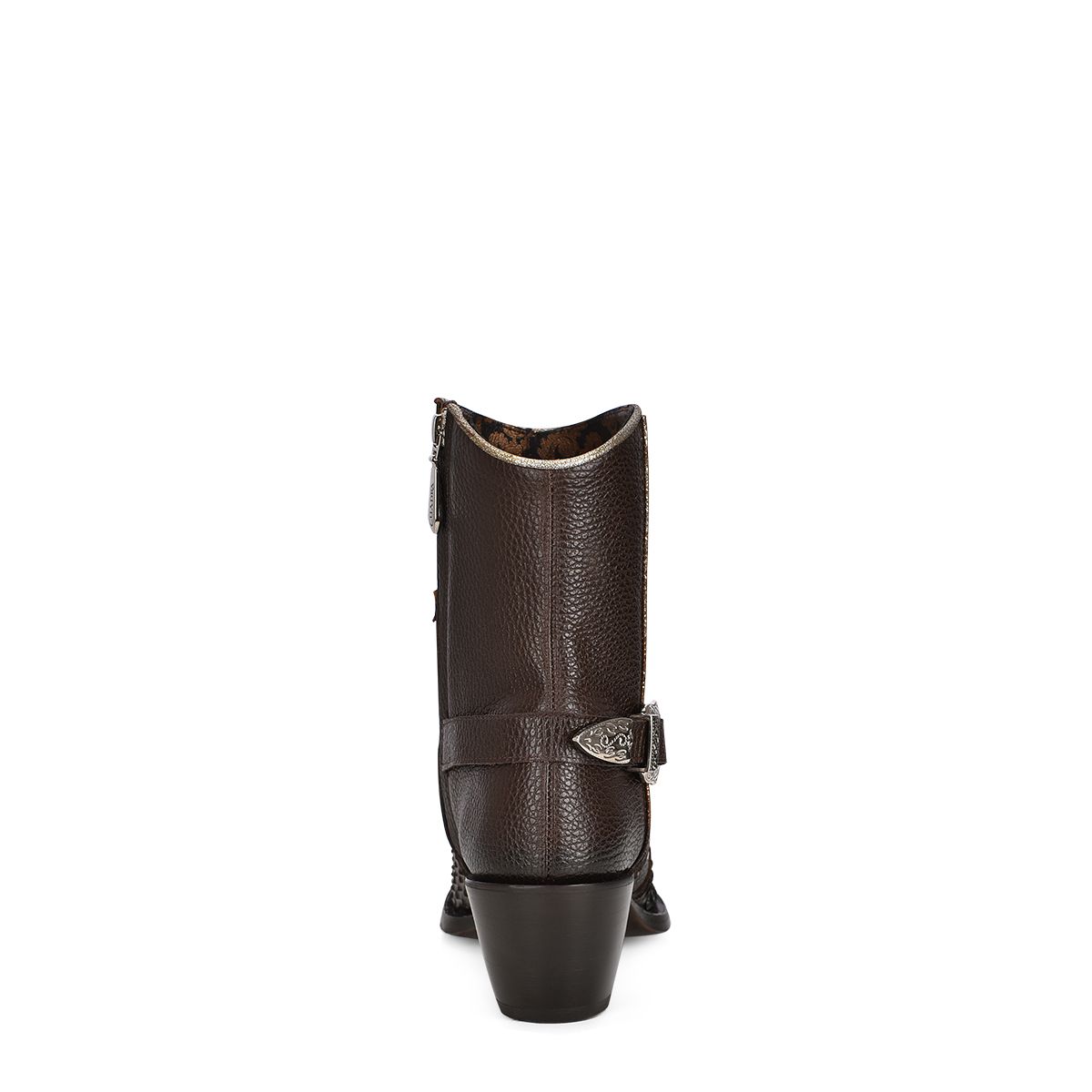 4A22PM - Cuadra brown western cowgirl python ankle boots for women-Kuet.us