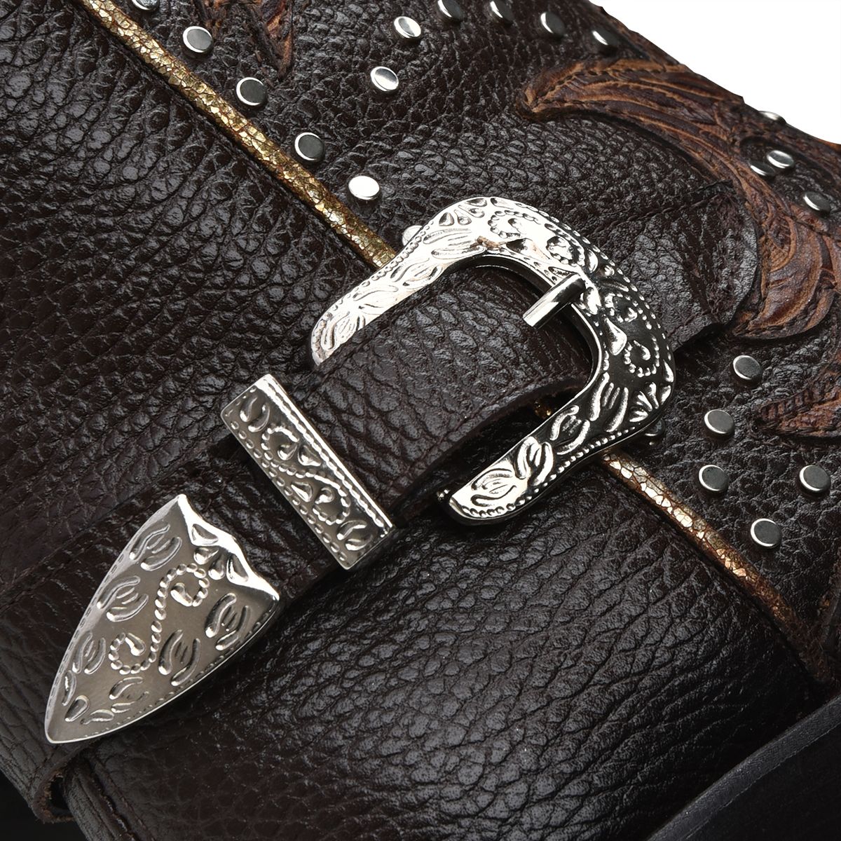 4A22PM - Cuadra brown western cowgirl python ankle boots for women-Kuet.us