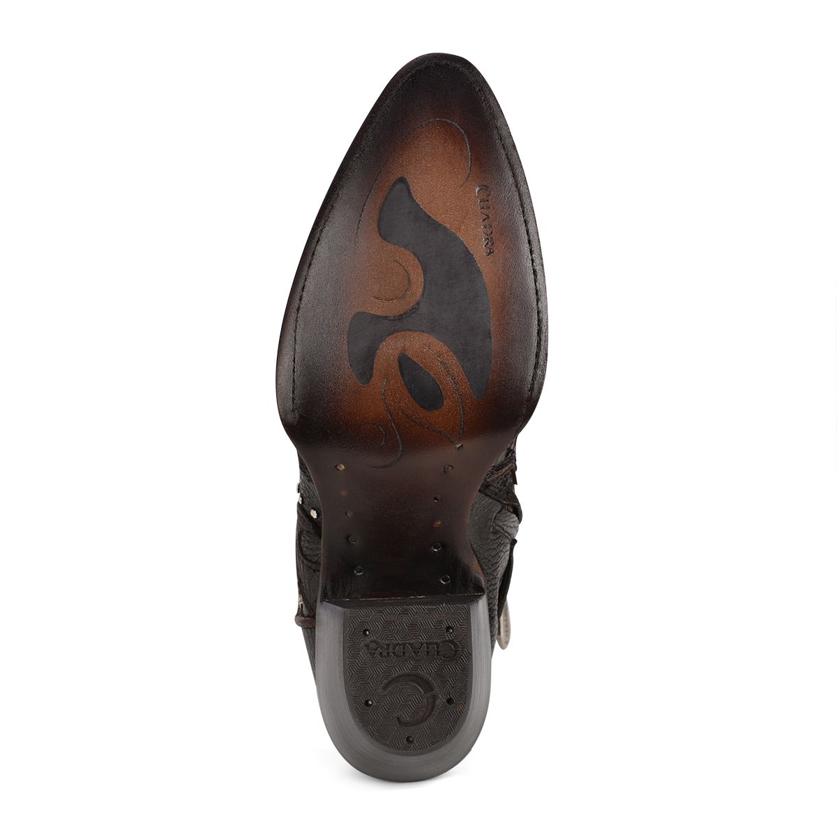 4A22PM - Cuadra brown western cowgirl python ankle boots for women-Kuet.us