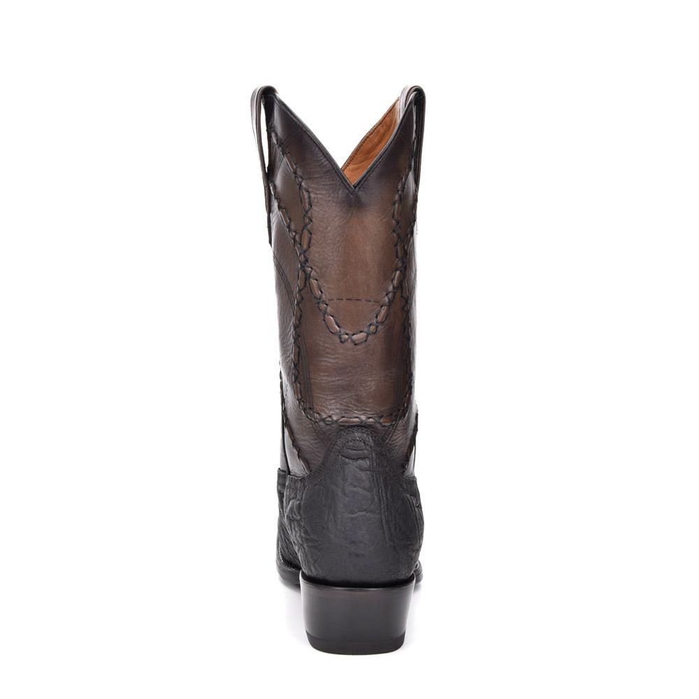 4B03EL - Cuadra black western cowboy elephant boots for men-Kuet.us