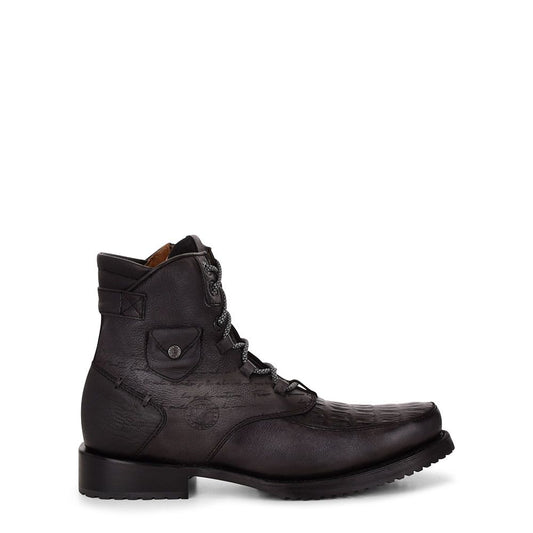 4D09FY - Cuadra black casual vintage fashion fuscus ankle booties for men.-Kuet.us