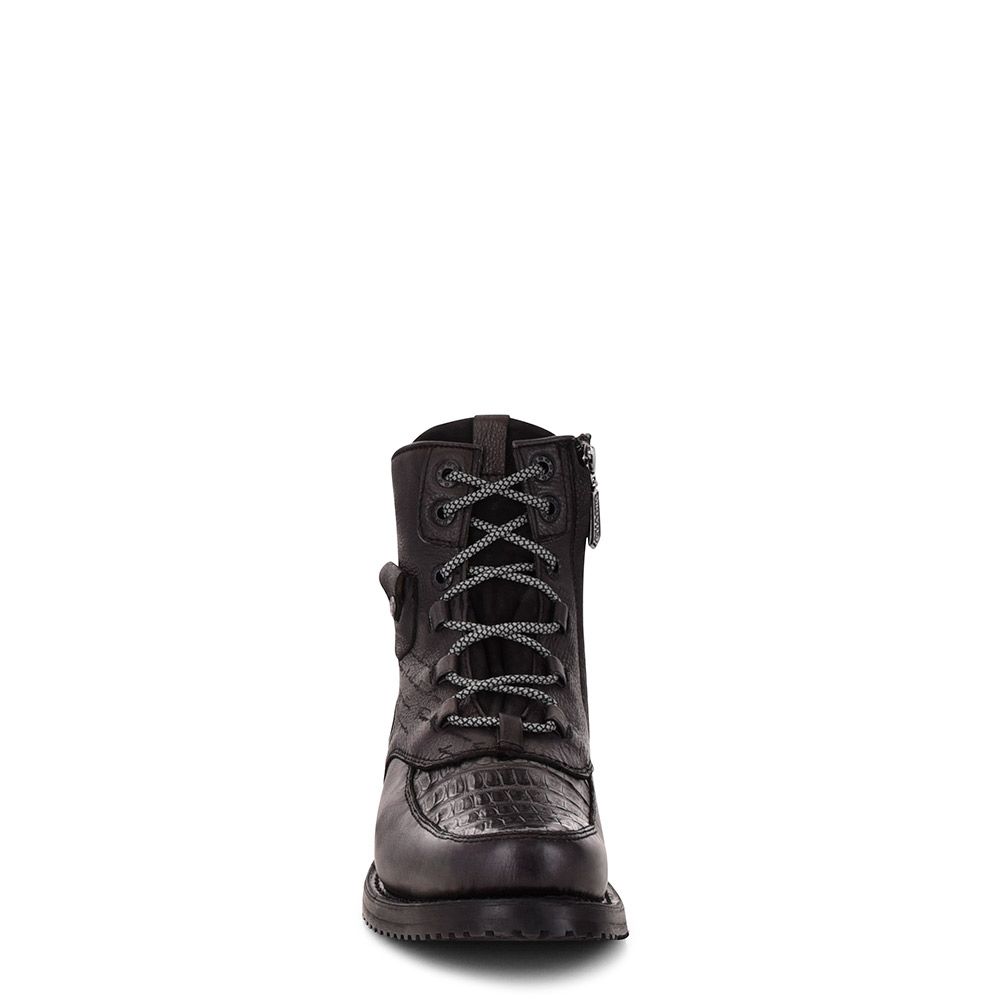 4D09FY - Cuadra black casual vintage fashion fuscus ankle booties for men.-Kuet.us