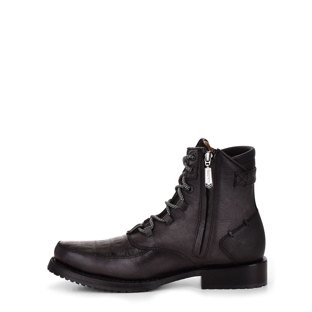 4D09FY - Cuadra black casual vintage fashion fuscus ankle booties for men.-Kuet.us