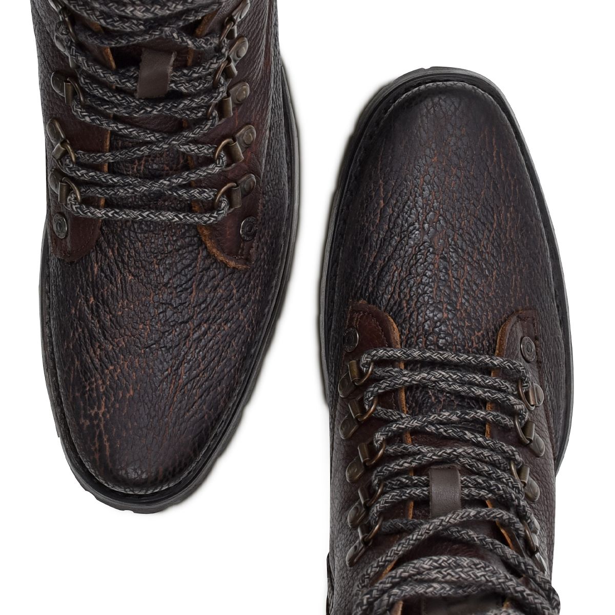 4D10TI - Cuadra brown casual vintage fashion shark ankle booties for men-Kuet.us
