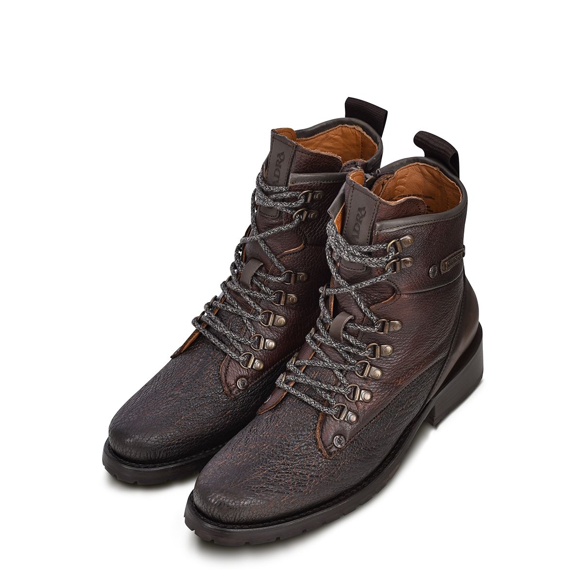 4D10TI - Cuadra brown casual vintage fashion shark ankle booties for men-Kuet.us