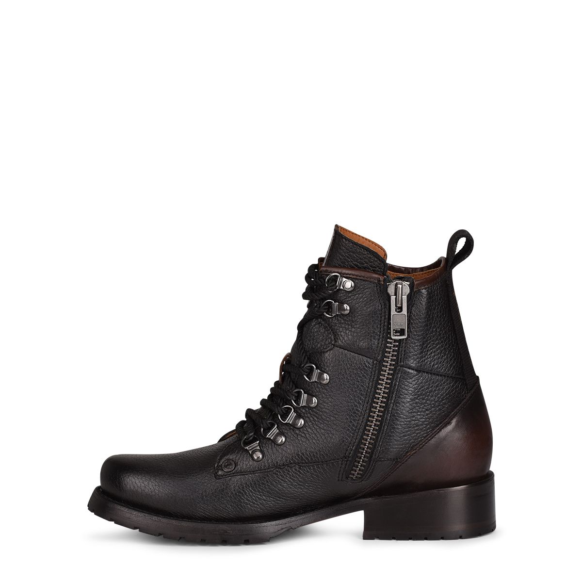 4D10VE - Cuadra black casual vintage fashion deerskin ankle booties for men-Kuet.us