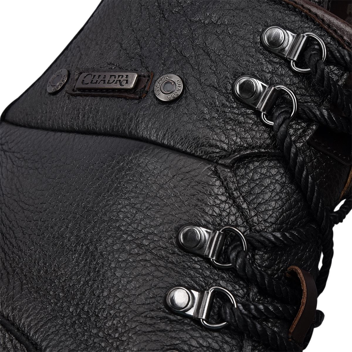 4D10VE - Cuadra black casual vintage fashion deerskin ankle booties for men-Kuet.us