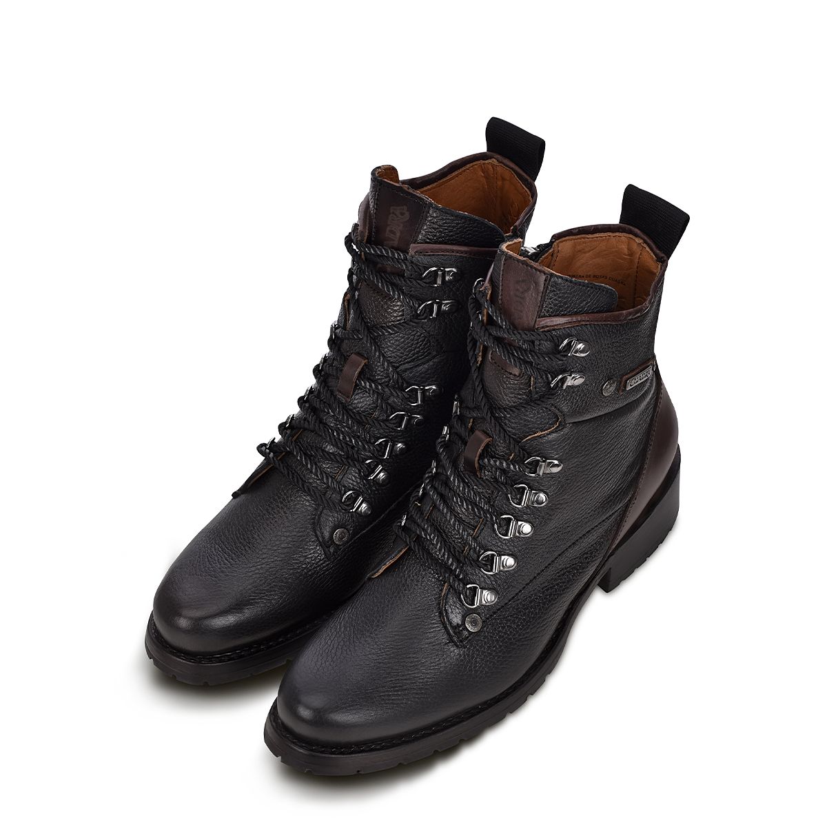 4D10VE - Cuadra black casual vintage fashion deerskin ankle booties for men-Kuet.us