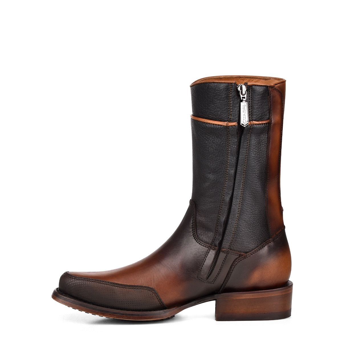 4D11RS - Cuadra brown casual fashion cowhide leather work mid boots-Kuet.us