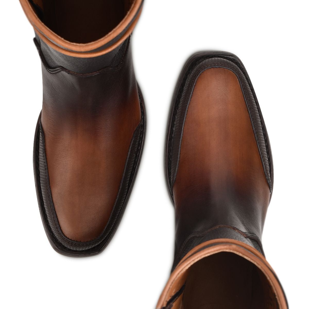 4D11RS - Cuadra brown casual fashion cowhide leather work mid boots-Kuet.us
