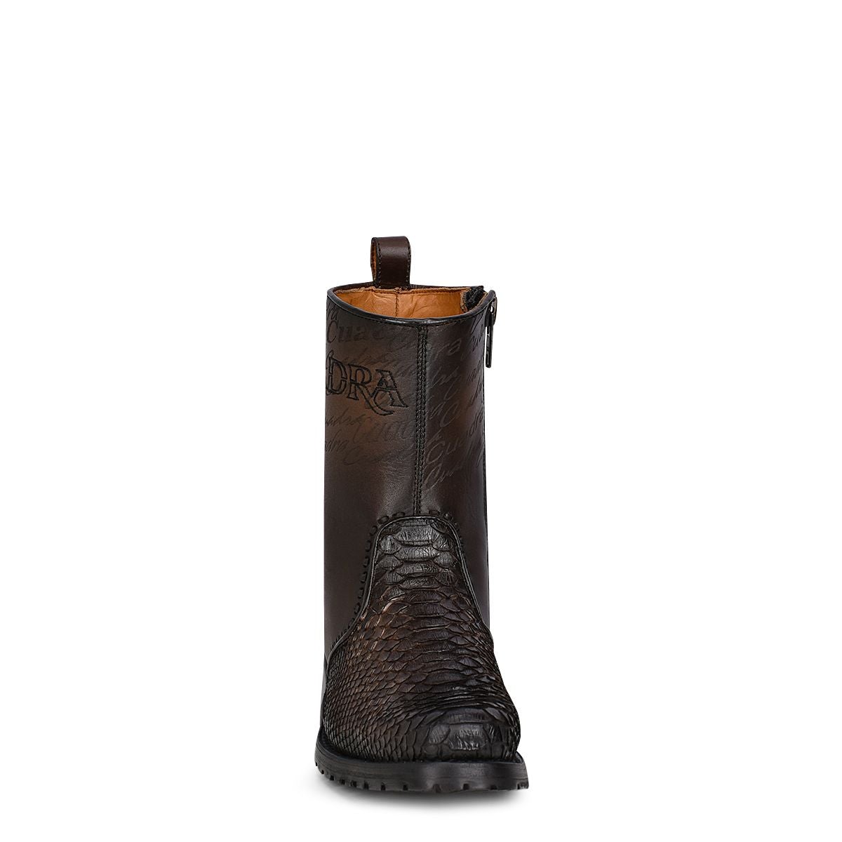 4D15PH - Cuadra brown fashion cowboy working python anke boots for men-Kuet.us