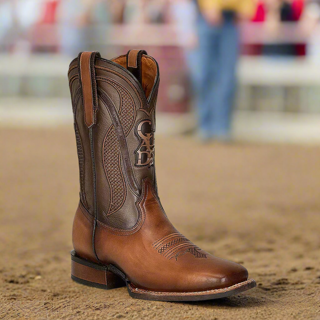 4L01RS - Cuadra Sand Cowboy Rodeo Cowhide Leather Boots for Men