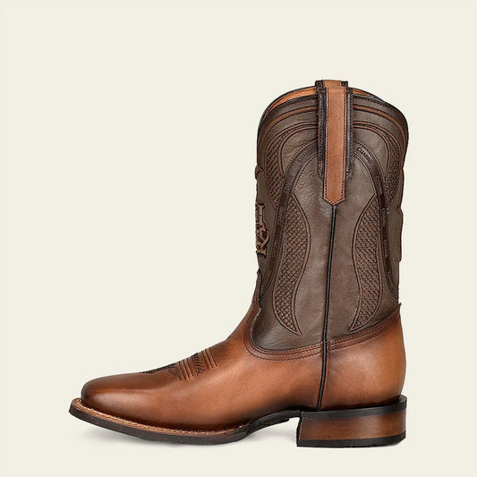 4L01RS - Cuadra Sand Cowboy Rodeo Cowhide Leather Boots for Men